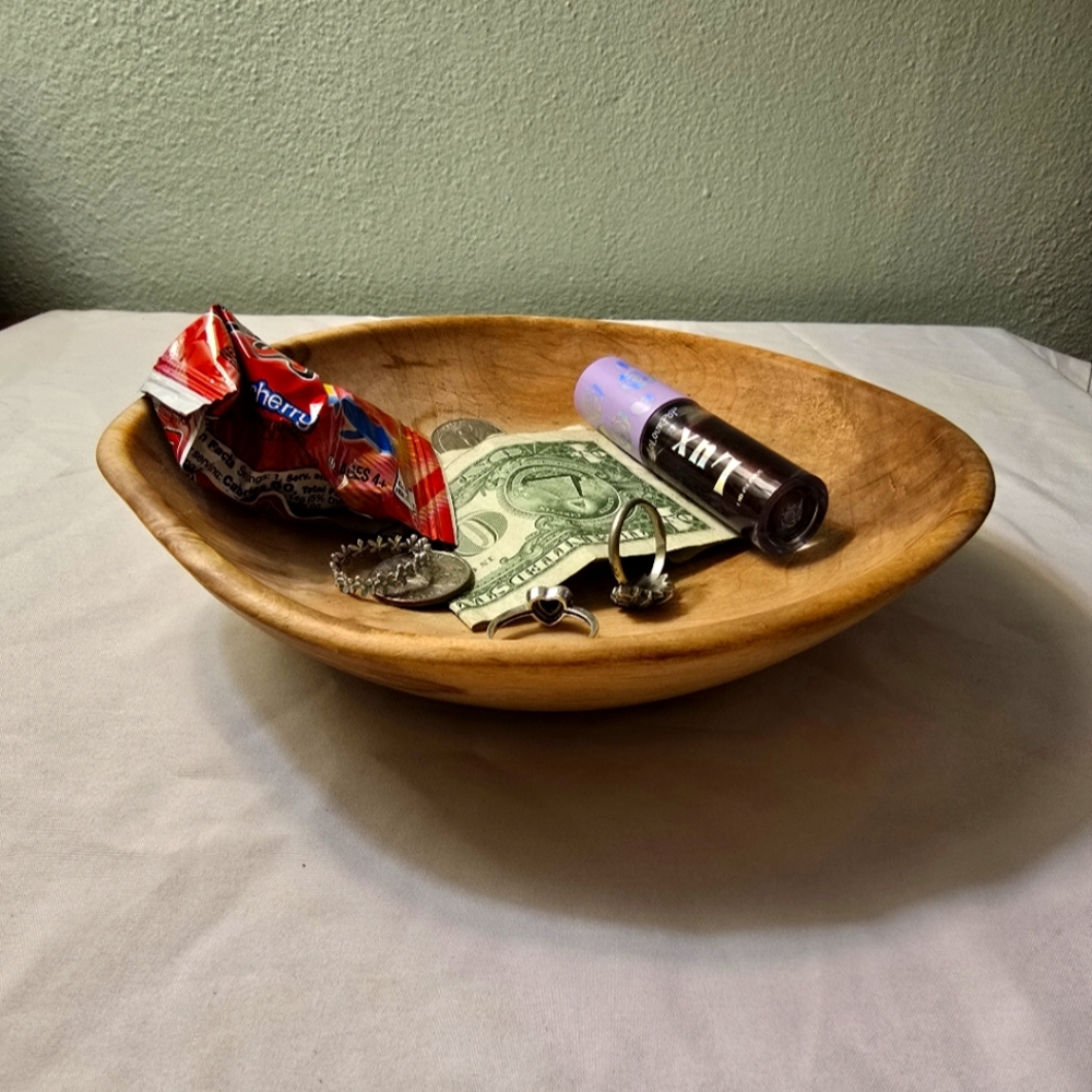 Handmade Large Wooden Trinket Dish